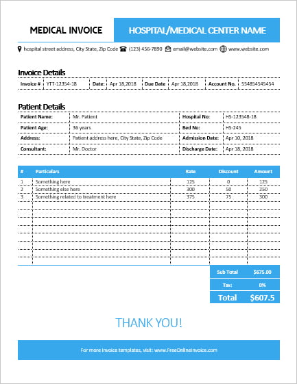 Free Editable Medical Invoice Template For Microsoft Word Hot Sex Picture 0434