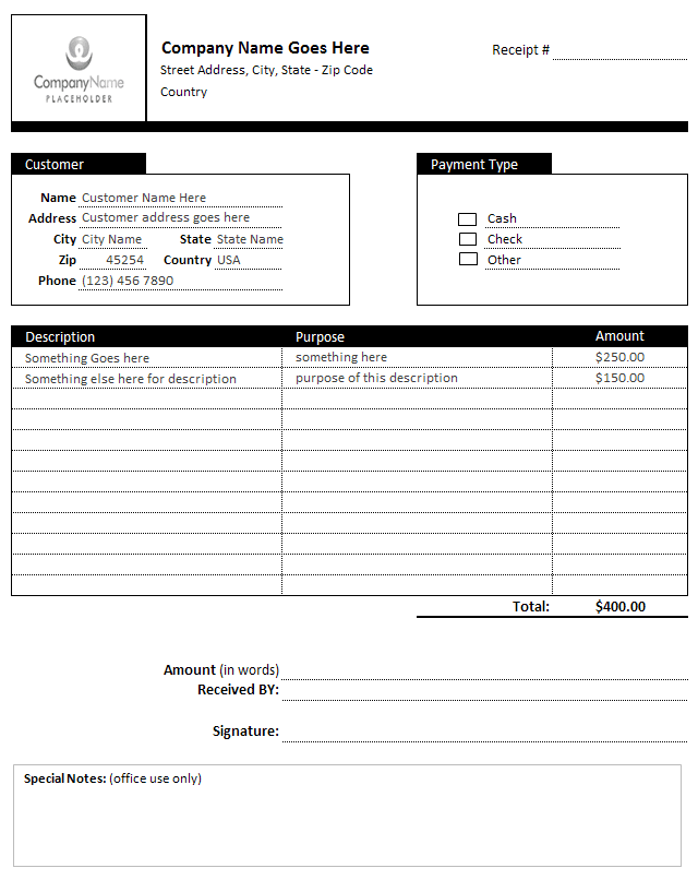 handyman receipt template for excel word excel templates free 11