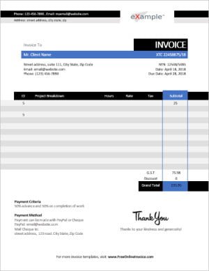 Create & Download Free Invoice Templates